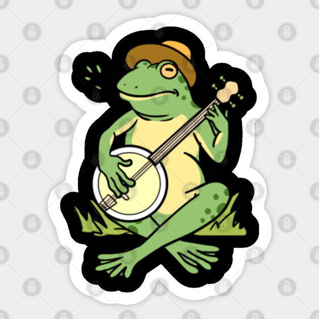 Frog Playing Banjo For Banjo Player Frog Playing Banjo Sticker